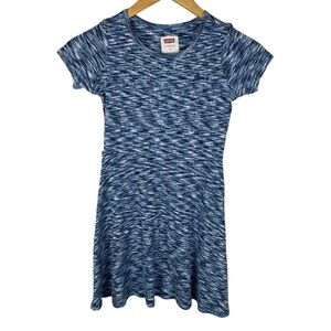 Levi's Girls Blue Patterned Short Sleeve Dress Size 7/8